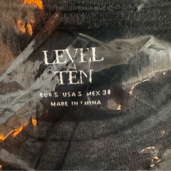 Level Ten T-Shirt SMALL Mens Gray Crew Neck Long Sleeve Polyester Rayon - Picture 5 of 6